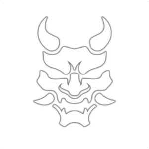 Kit 2 Adesivos Demônio Japonês Hannya Oni Para Caro Moto