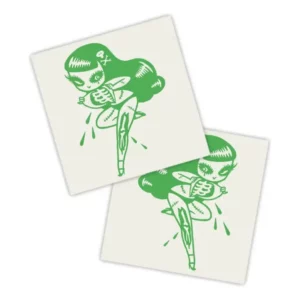 Adesivos P/ Carro 2 Unidaes Verde Boneca Gótica