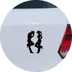 Adesivo Para Carro Cowboy E Cowgirl