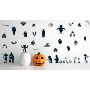 Kit Adesivos Halloween Parede Vitrine Loja Festa - 1,15m