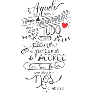 Adesivo Frase Decorativo Parede Versículo Aquele Que Faz