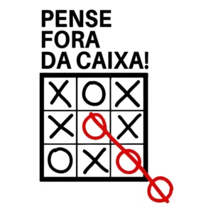 Adesivo Parede Decorativo - Pense Fora Da Caixa Jogo Velha