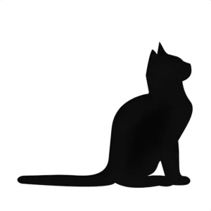 Adesivo Gato Gatinho Fofo Sentado Para Carros Motos Notebook
