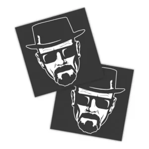 Adesivos P/ Carro 2 Unidaes Branco Heisenberg Clássico