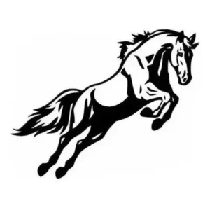 Adesivo Cavalo Saltando Hipismo Carro 19 X 15 Cm