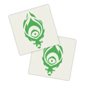 Adesivos P/ Carro 2 Unidaes Verde Olho De Bruxa