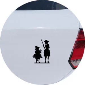 Adesivo Carro Moto Vidro Dom Quixote E Sancho Pança