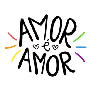 Adesivo Frase De Parede Amor É Amor Lgbtqiapn+ / 55cm X 47cm