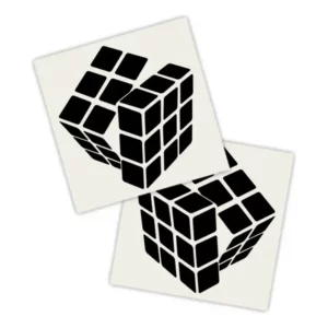Kit 2 Lados Adesivo Carro Preto | Cubo Mágico Art