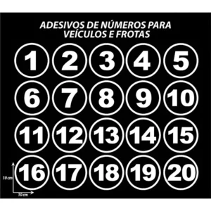 Adesivos De Números Para Veículos E Frotas