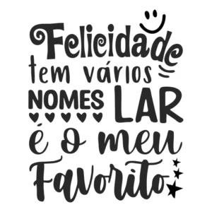 Adesivo de Parede Preto Fosco Foscauto Frase Casa Decorativo