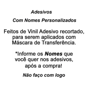 Adesivo 2 Nome 25 Cm Personalizado Carro Moto Vinil
