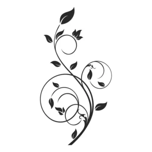 Adesivo Parede Floral Arabesco Preto Fosco Foscauto Para Decoração