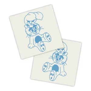Adesivos P/ Carro 2 Unidaes Azul Coelho Fofinho