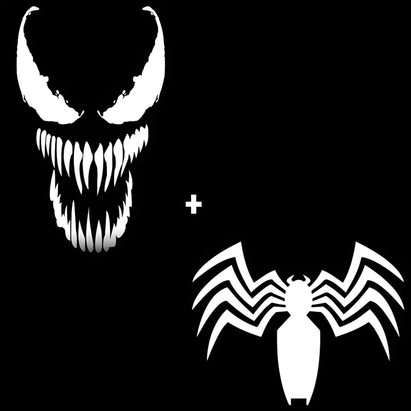 Adesivos Venom + Aranha Venom Geek Heroes