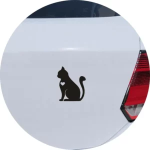 Adesivo Para Carro Coração De Gato Felino Amor