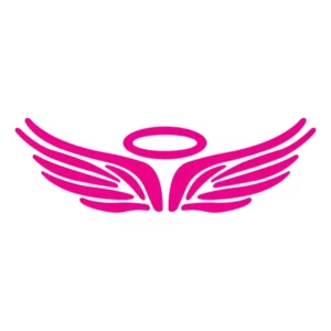 Adesivo Asa De Anjo Frente Titan Fan Decorativo Rosa