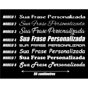 Adesivo Frase Personalizada - Frase 50cm