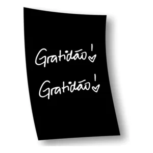 Adesivo Gratidão Moto Carro Decorativo 2 Un
