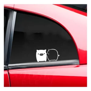 Conjunto De Adesivos P/ Carro - Porquinhos Fofos Arte