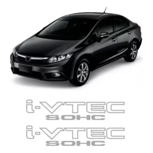 Par De Adesivos Laterais Para Civic I-vtec Sohc 2007 A2016