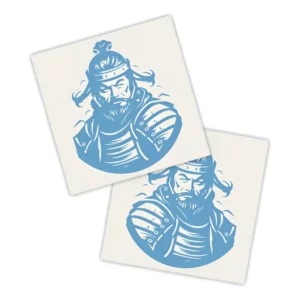 Adesivos P/ Carro 2 Unidaes Azul Samurai Guardião