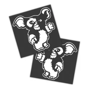 Adesivos P/ Carro 2 Unidaes Branco Gizmo Fofo