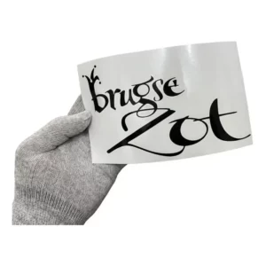 Adesivo Cerveja Brugse Zot Preto Logo Em Recorte Eletrônico