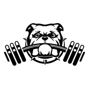 Adesivo Decorativo Bulldog Preto Fosco Foscauto Paredes e Geladeiras