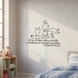 Adesivo Decorativo De Parede Vinil Frase O Pequeno Príncipe