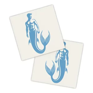 Adesivos P/ Carro 2 Unidaes Azul Tritão Silhueta