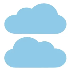 Adesivo De Parede Quarto Nuvens Infantil Kit 2 Nuvens Grande Cor Azul-claro