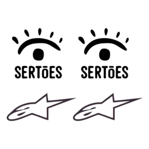 Kit 4 Adesivos Sertões + Alpinestar Moto Carro