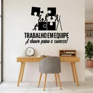 Adesivo De Parede Decorativo Trabalho Em Equipe Empresa
