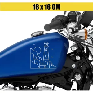 Adesivo Para Moto Capacete - Farol Marinho
