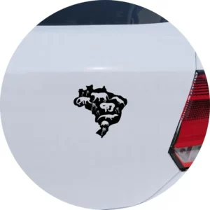 Adesivo Carro Moto Vidro Mapa Do Brasil Fauna Animais Decal
