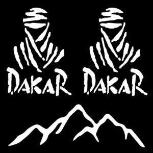 3 Adesivos Rally Dakar Montanhas Automotivo Premium