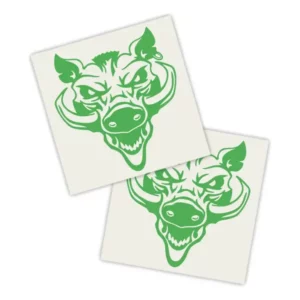 Adesivos P/ Carro 2 Unidaes Verde Javali Feroz