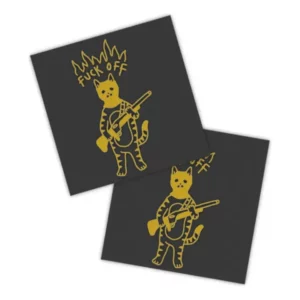 Adesivos P/ Carro 2 Unidaes Amarelo Gato Banjo
