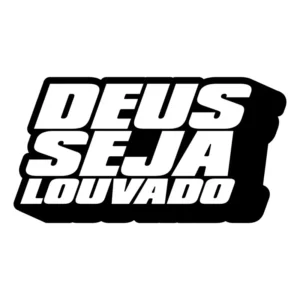 Adesivo Religioso Deus Seja Louvado 1 Un. 29x15.5cm
