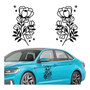 Adesivo Porta Carro 2 Unidades - Noir Pétala Flor