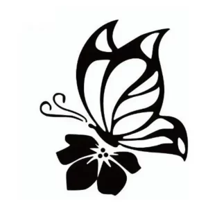 Adesivo Borboleta Com Flor Criativa Carro, Moto