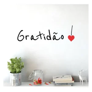 Adesivo Decorativo Parede Motivacional Gratidão fácil instalação