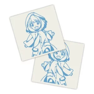 Adesivos P/ Carro 2 Unidaes Azul Menina Alegre Capuz R$ 49, 90 10% OFF levando 3 Frete grátis Frete grátis