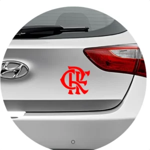 2 Adesivos Flamengo Vermelho Crf Premium Para Carro