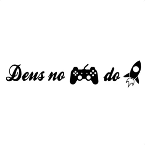 Adesivo Deus No Controle Do Foguete Para Moto Carro Tanque