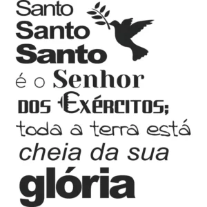 Adesivo Decorativo 55x65cm Versículo Bíblia Preto Fosco Parede