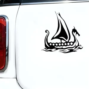 Conjunto De Adesivos P/ Carro - Barco Viking Arte