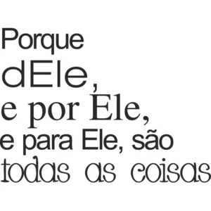 Adesivo Parede Frase Versículos Da Bíblia - Romanos 11:36