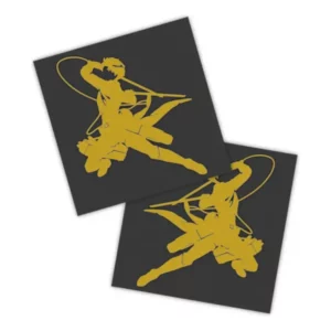 Adesivos P/ Carro 2 Unidaes Amarelo Levi Attack Titan